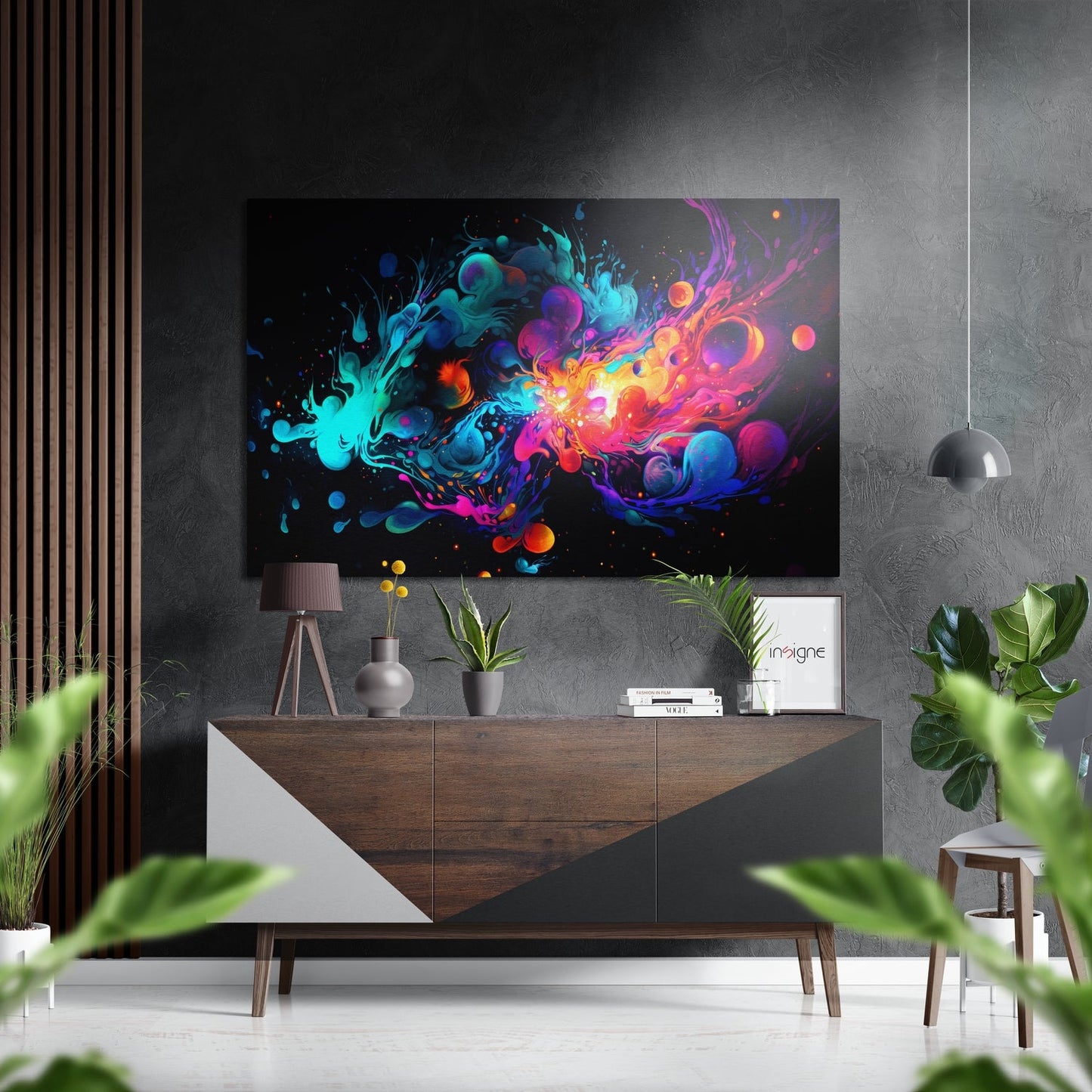 Colors of Space abstract metal wall art