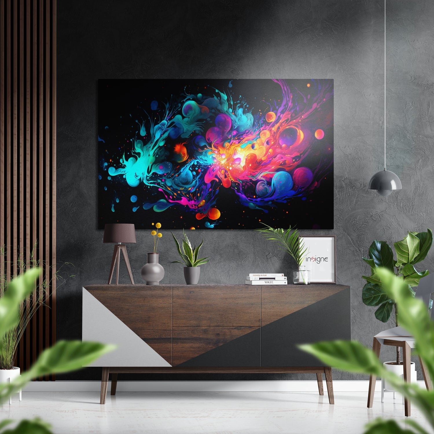 Colors of Space abstract metal wall art