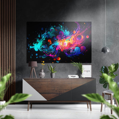 Colors of Space abstract metal wall art