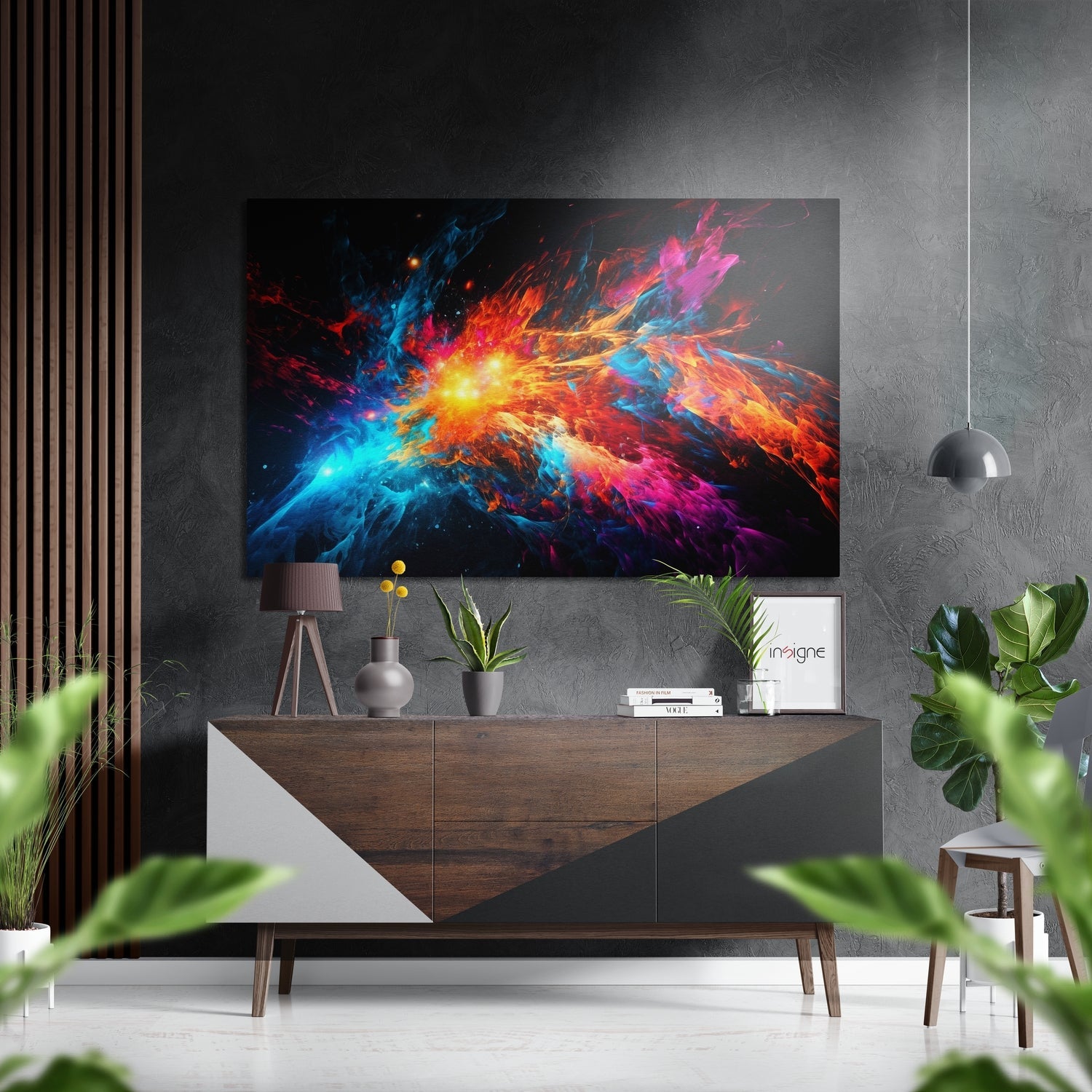 Colors of Space abstract metal wall art