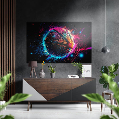 Neon Ball Metal Wall Art