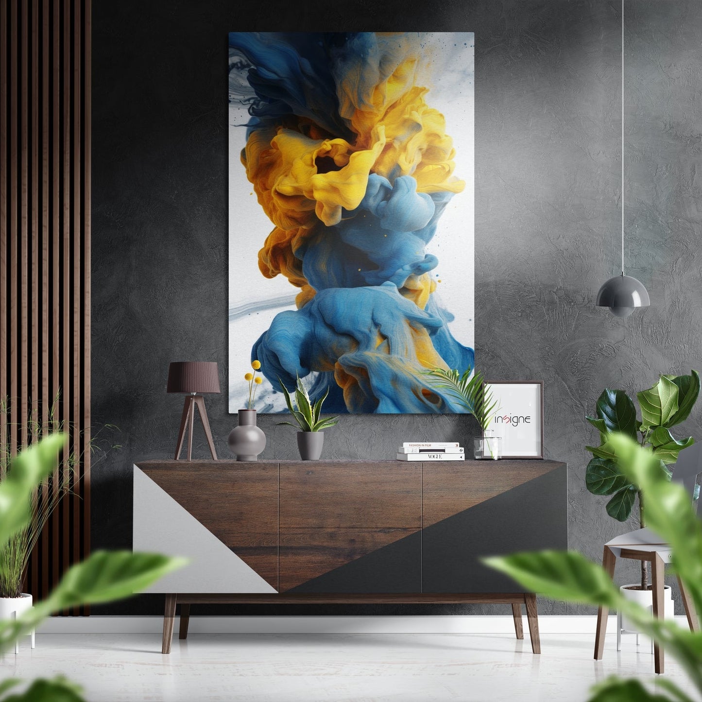 Color Explode abstract metal wall art