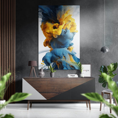 Color Explode abstract metal wall art