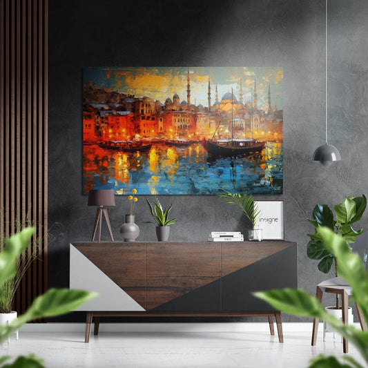 Istanbul Metal Wall Art brushed aluminum dibond