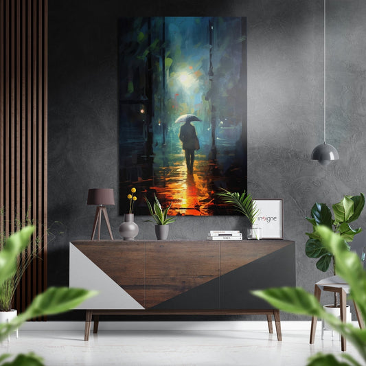 Alone metal wall art image