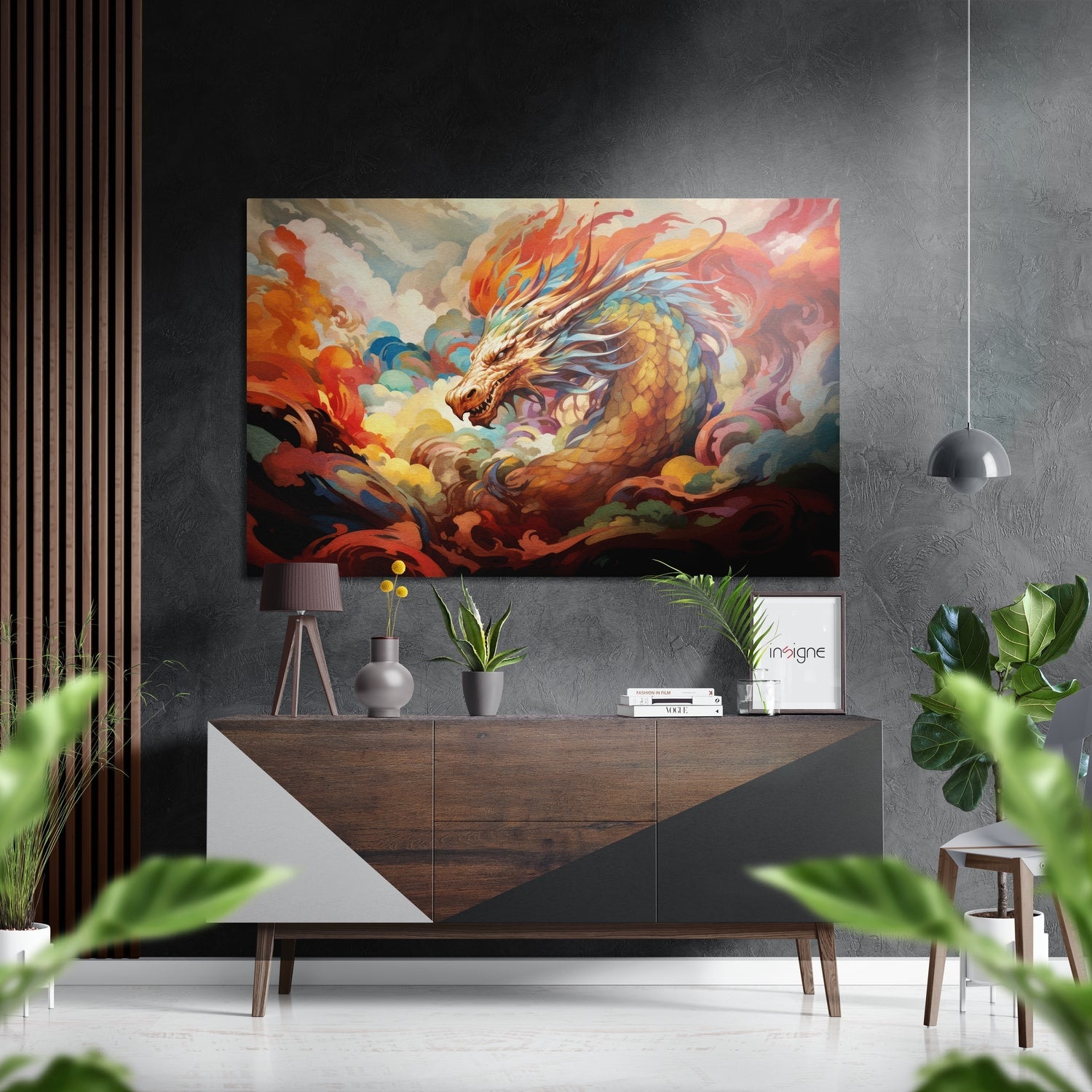 Dragon Metal Wall Art brushed aluminum dibond
