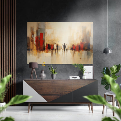 Beach Walk metal wall art coastal figure scene