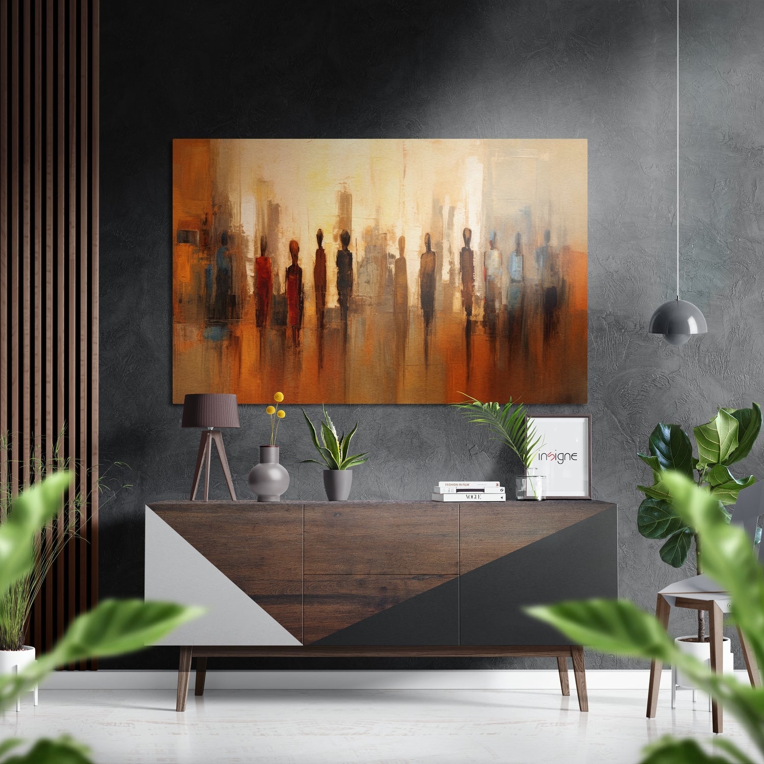 Silhouettes Metal Wall Art brushed aluminum dibond