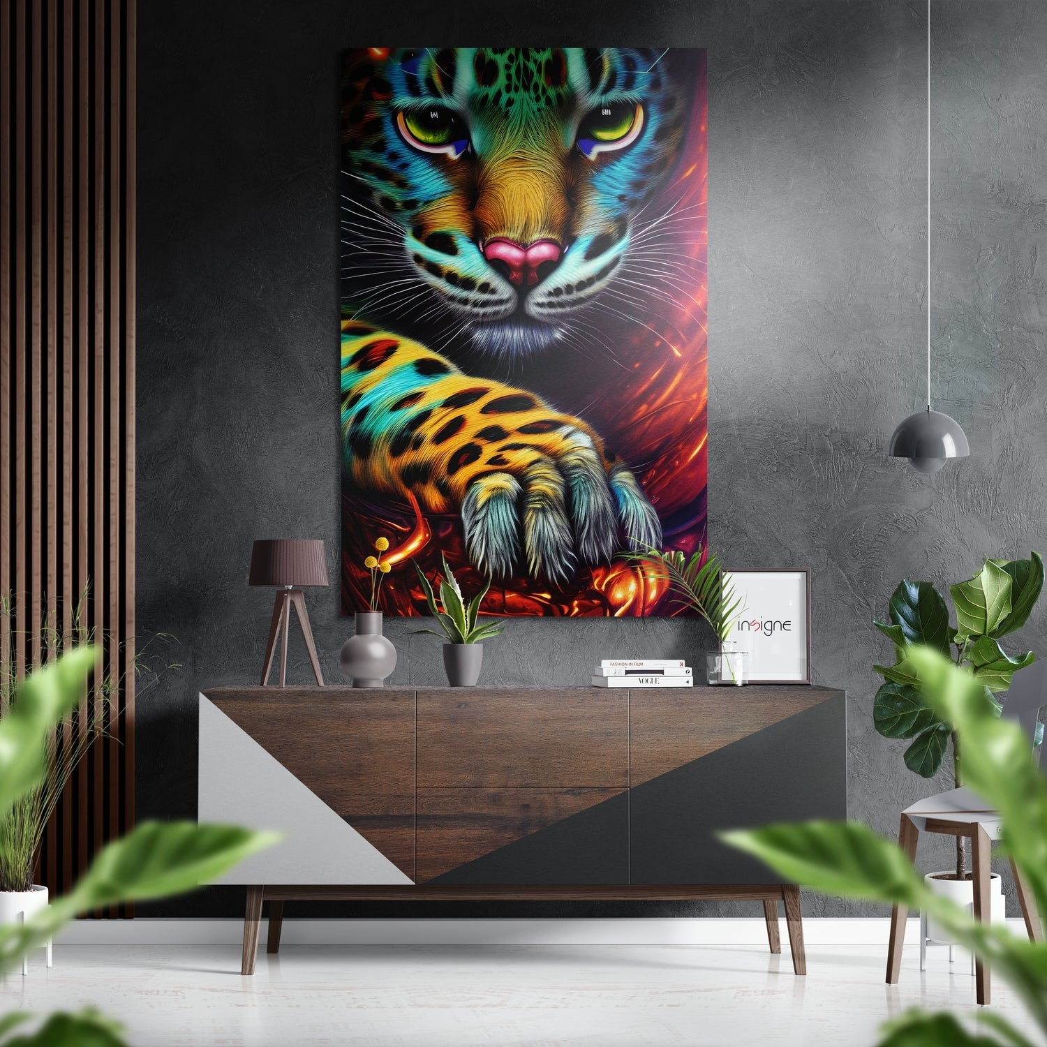 Baby Tiger Metal Wall Art - tiger portrait on brushed aluminum dibond