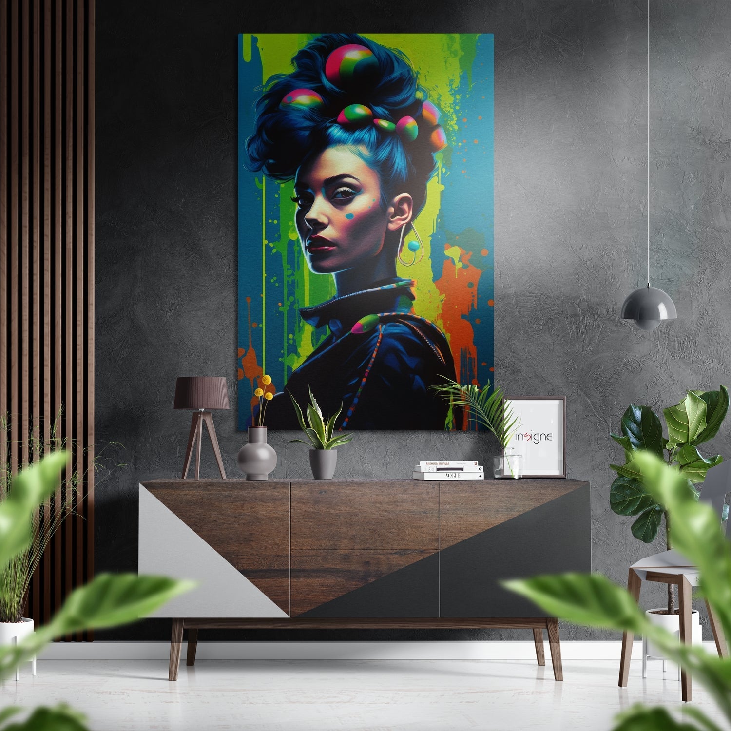 SheSpace metal wall art print on brushed aluminum Dibond panel
