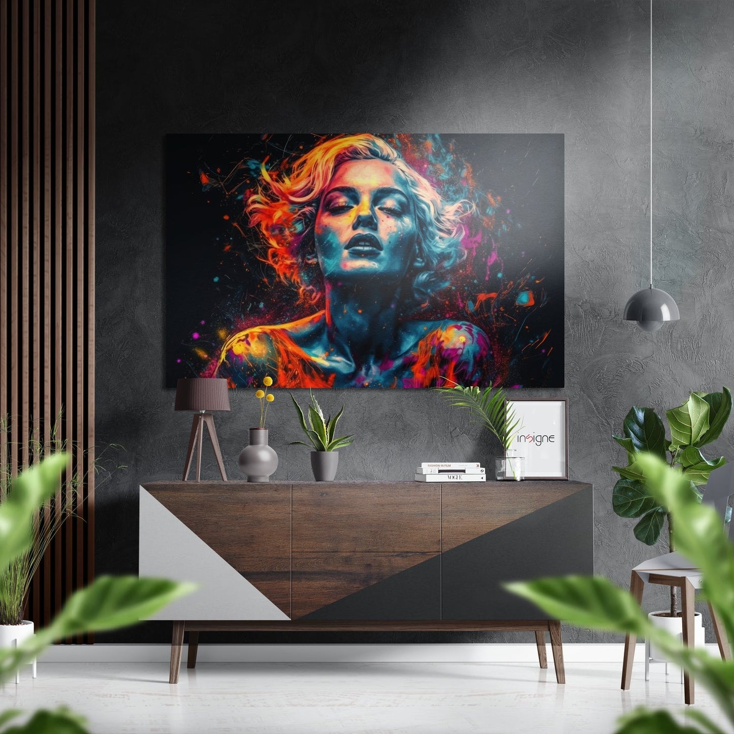 Face of Her modern portrait metal wall art