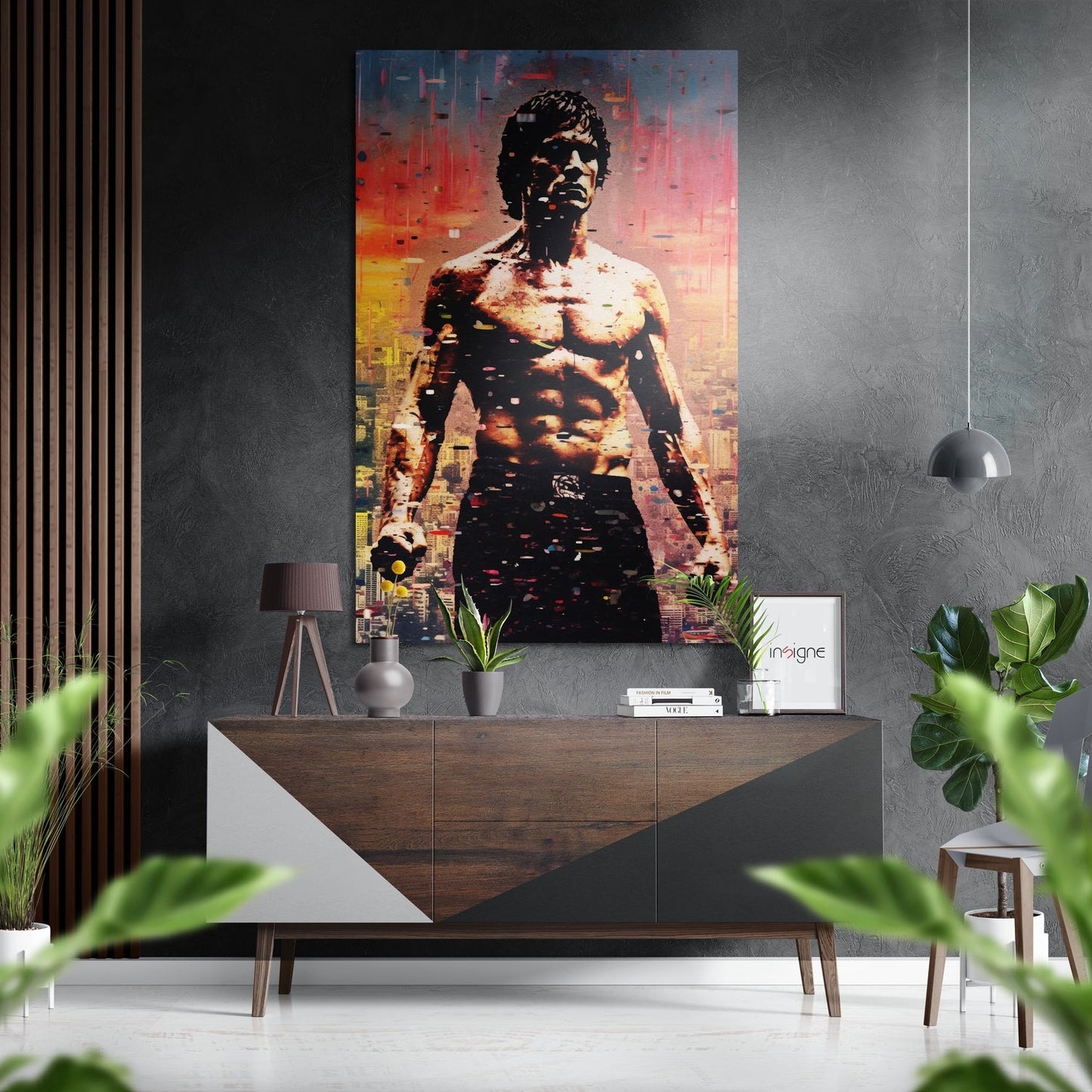Martial Arts Master metal wall art brushed aluminum dibond print