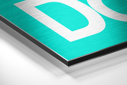 Teal Get Shit Done Metal Wall Art