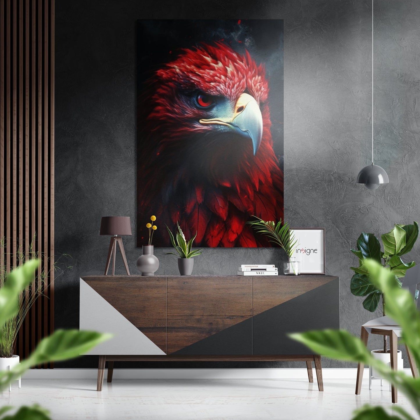 Red Eagle Metal Wall Art