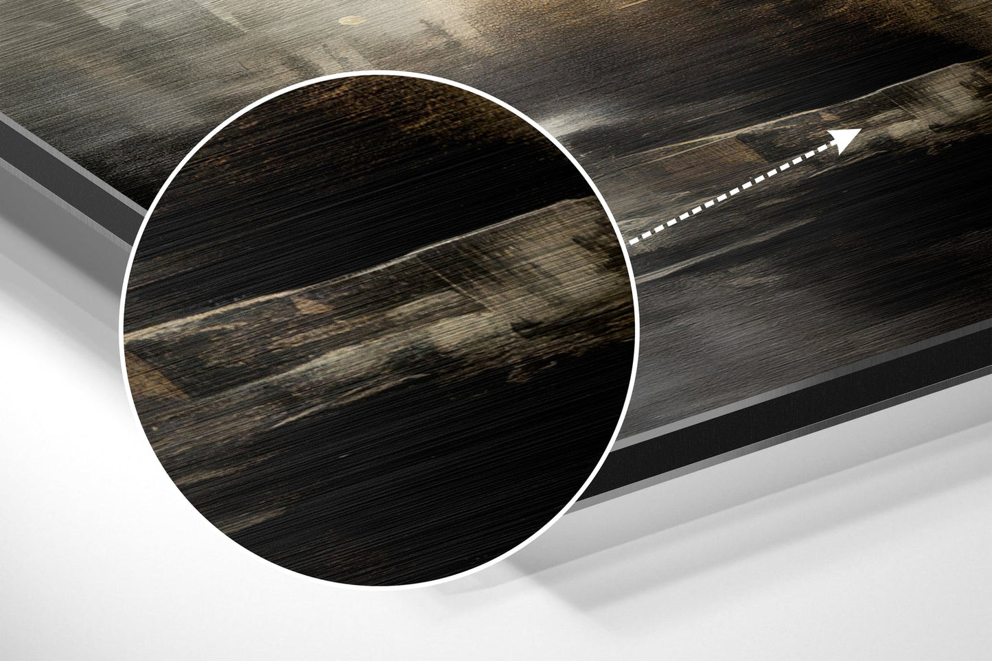 Abstract Oxidation Brushed Metal Wall Art