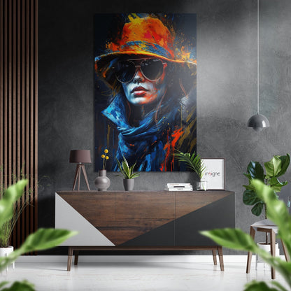 Woman Whisper Metal Wall Art - brushed aluminum portrait