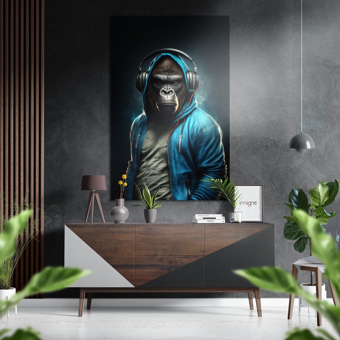 Anger of the Ape metal wall art gorilla print