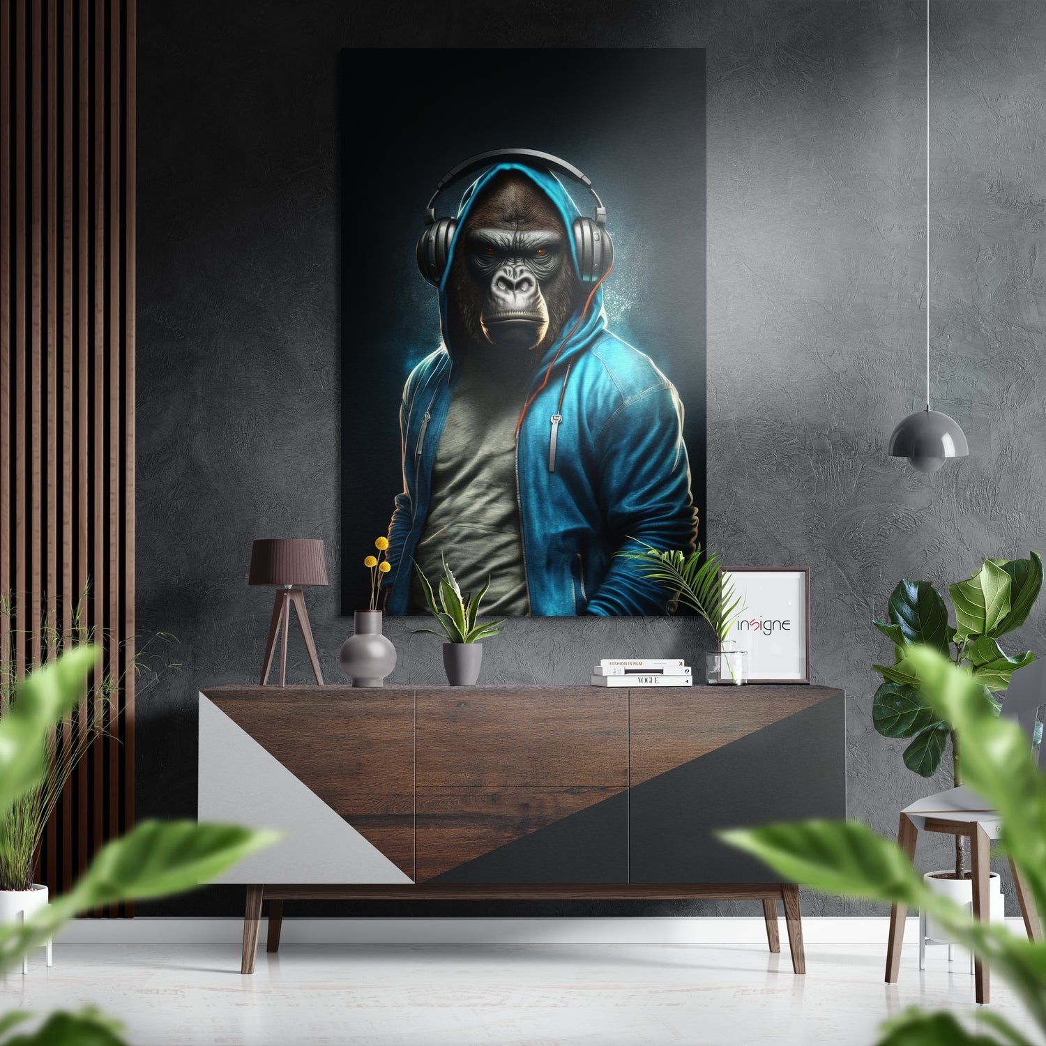 Anger of the Ape metal wall art gorilla print