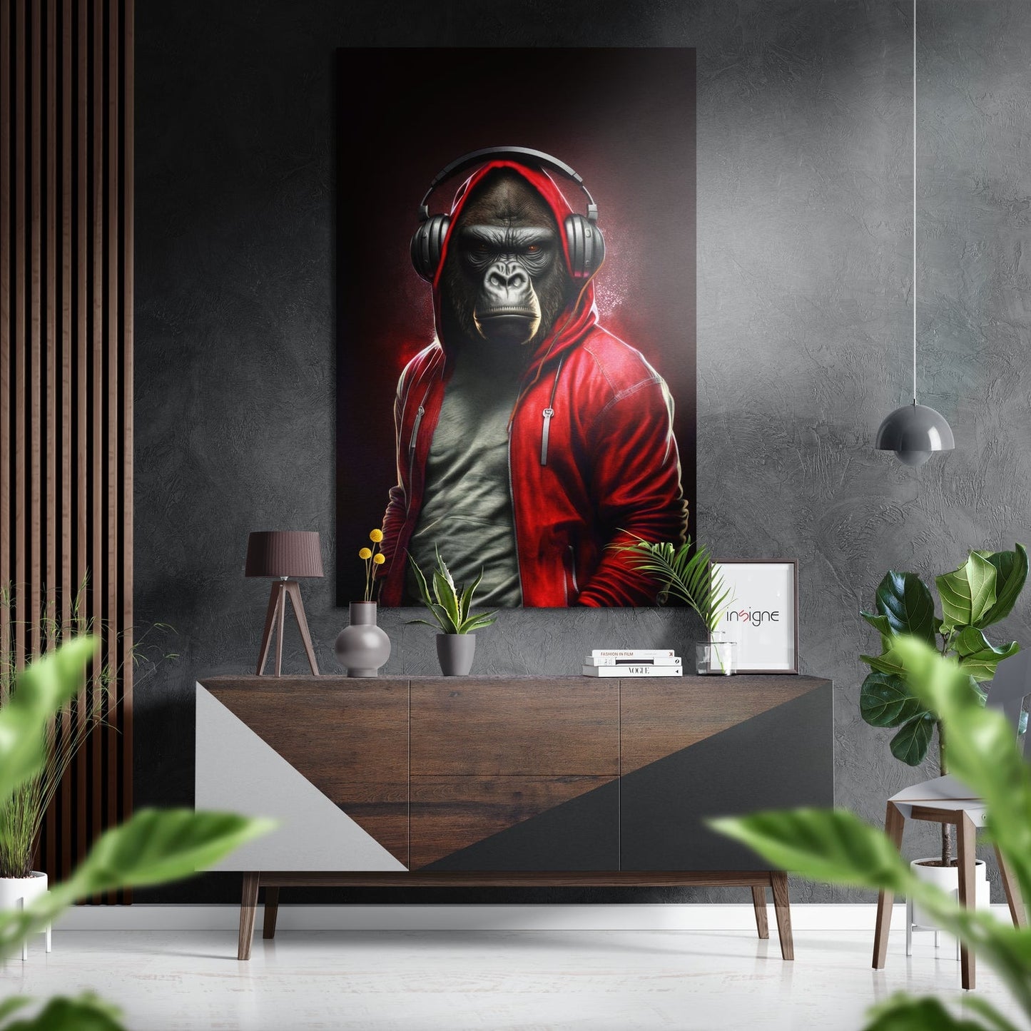 Anger of the Ape gorilla metal wall art print