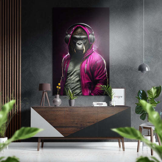 Anger of the Ape metal wall art gorilla print