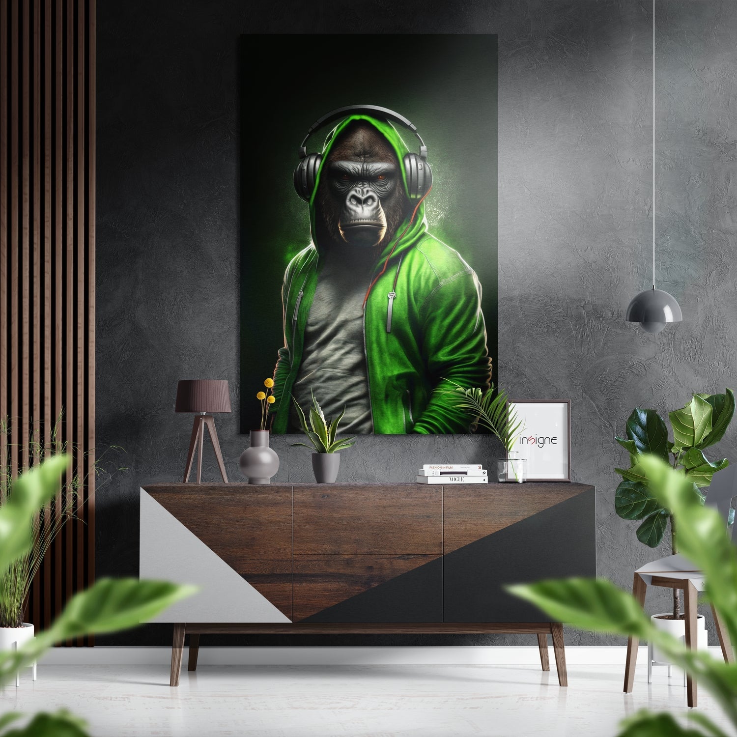 Anger of the Ape metal wall art gorilla print