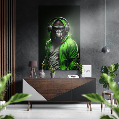 Anger of the Ape metal wall art gorilla print