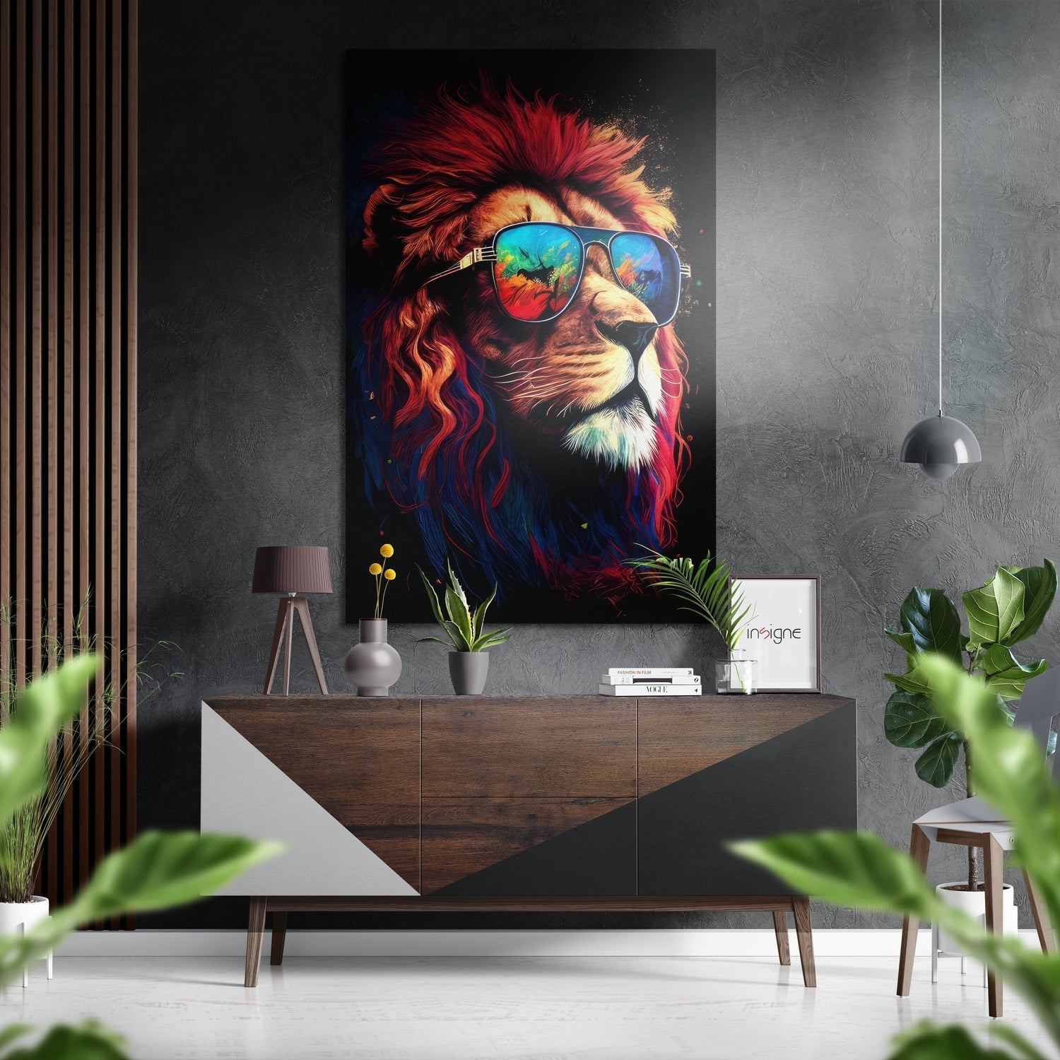 Life on My Glasses metal wall art