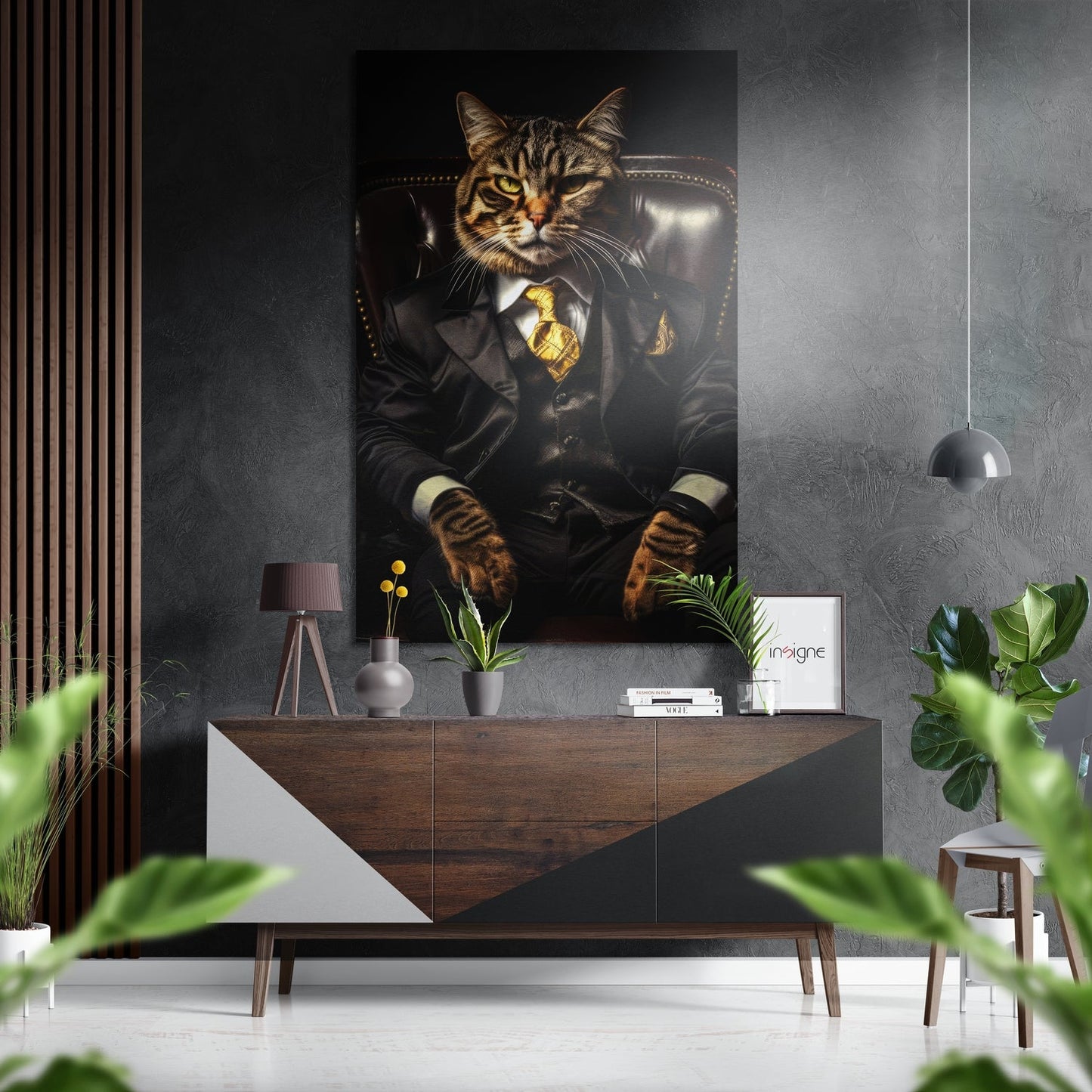 Cat Boss Metal Wall Art