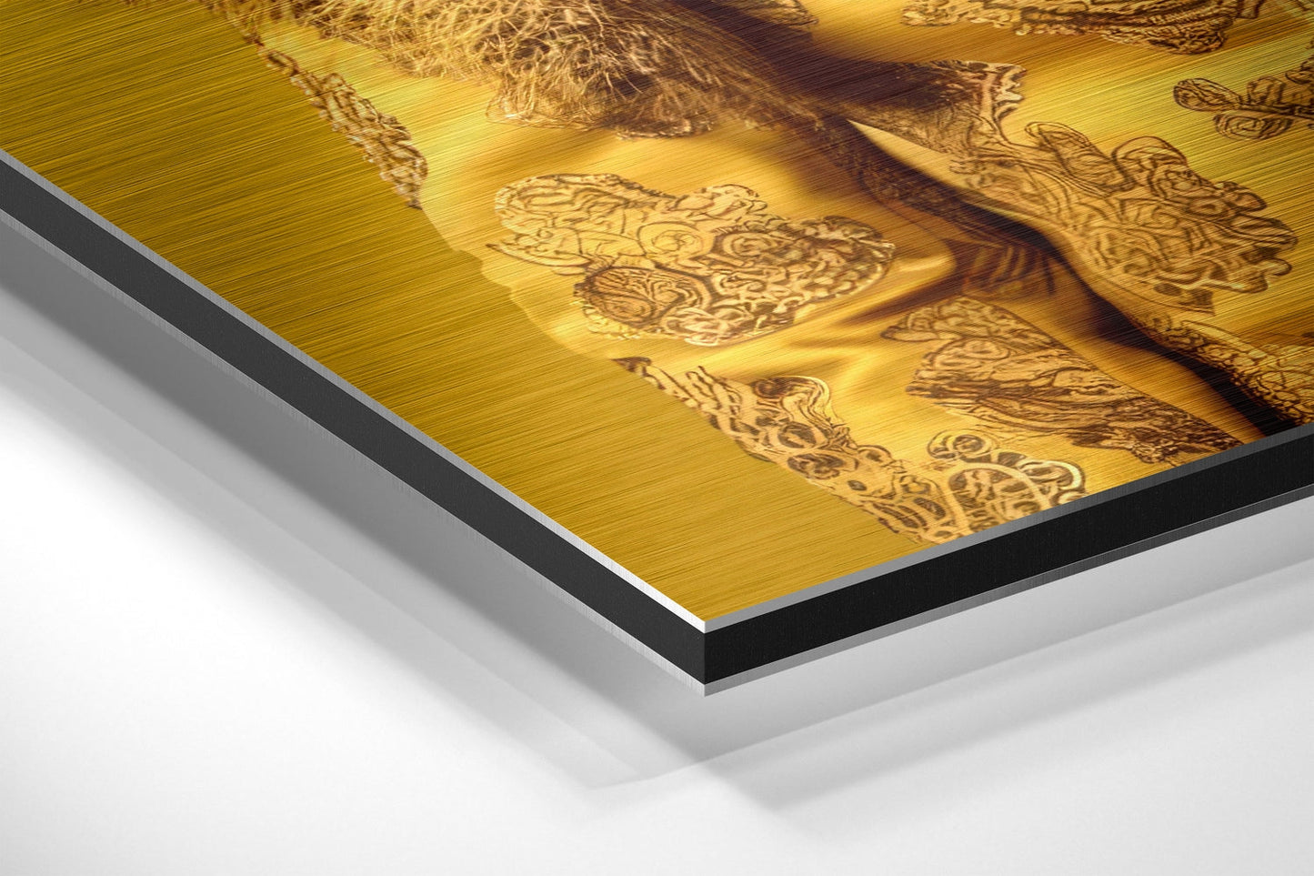 Lion Prince Brushed Aluminum Wall Art