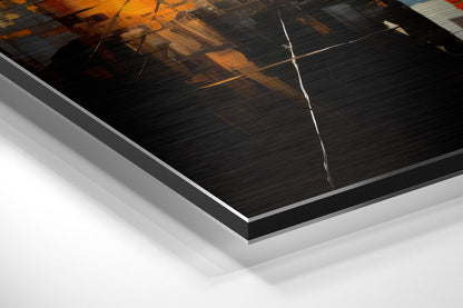 City at Night Metal Wall Art