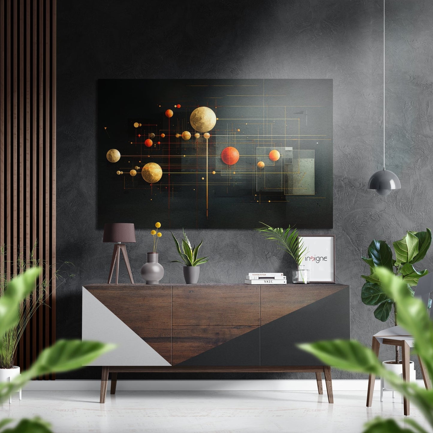 Spheres metal wall art modern abstract design