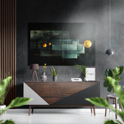 Space of shapes metal wall art modern abstract design