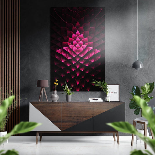 Lotus mandala metal wall art panel