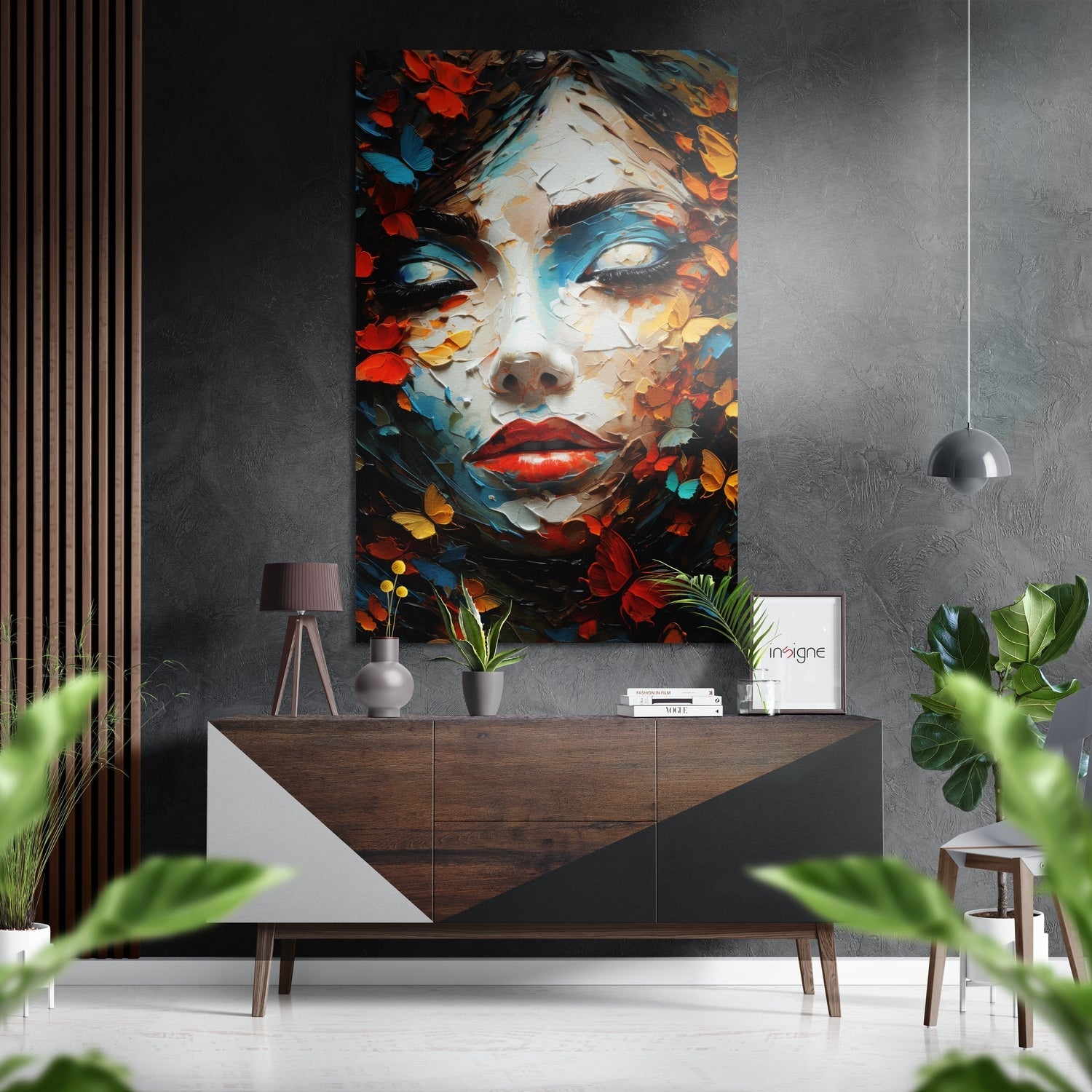 Woman Reverie Metal Wall Art - brushed aluminum portrait