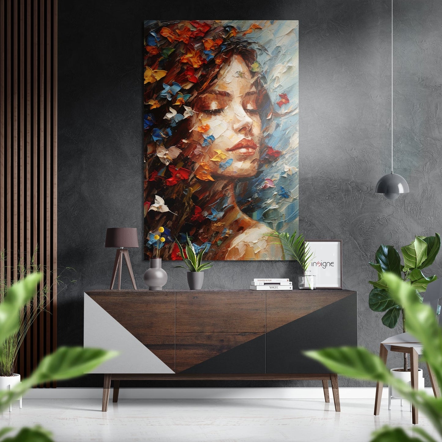 Woman Serenity Metal Wall Art - brushed aluminum portrait