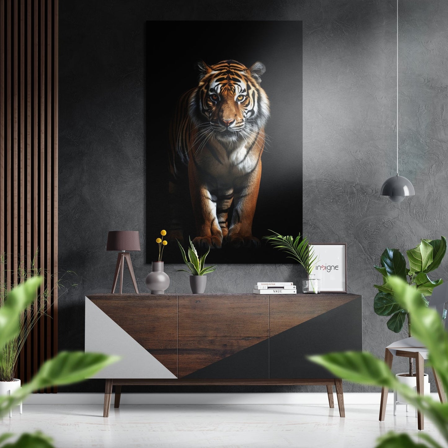 Tiger metal wall art