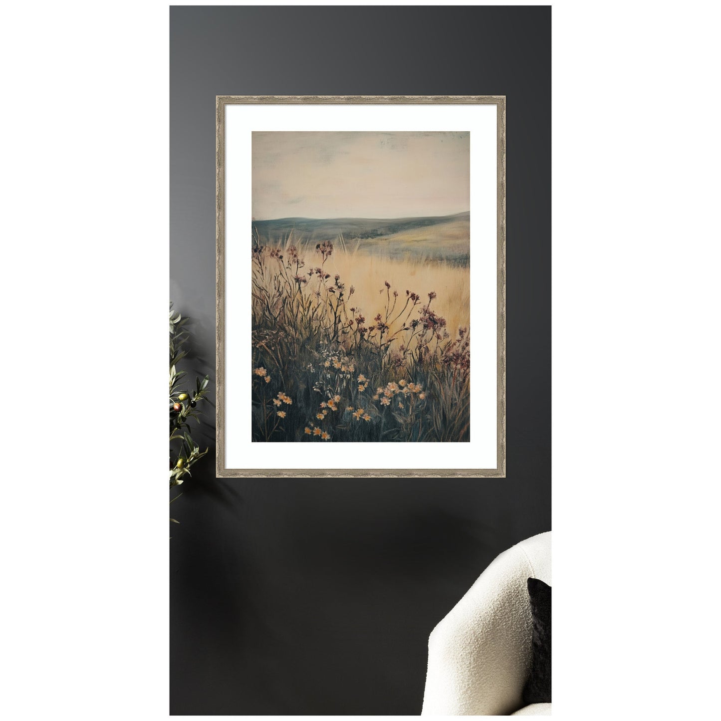 Wildflower Meadow Landscape Framed Wall Art