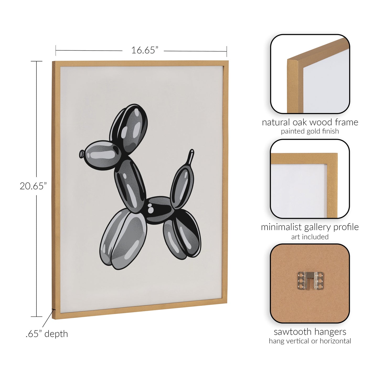 Balloon Dog Framed Wall Art Print