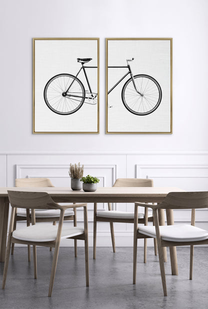 Bicycle Framed Canvas Wall Art Set