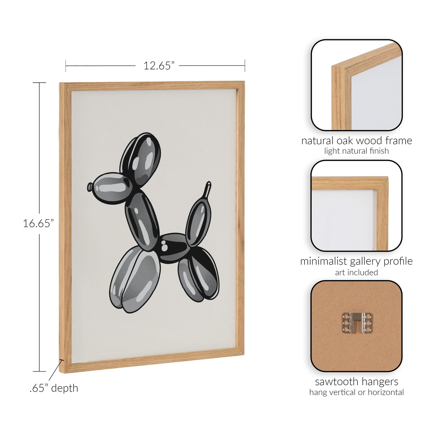 Balloon Dog Framed Wall Art Print