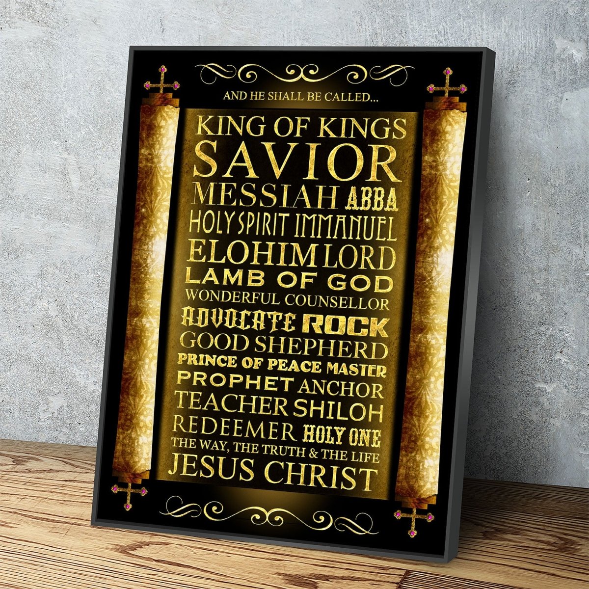 King Of Kings scripture canvas wall art for faith-centered decor