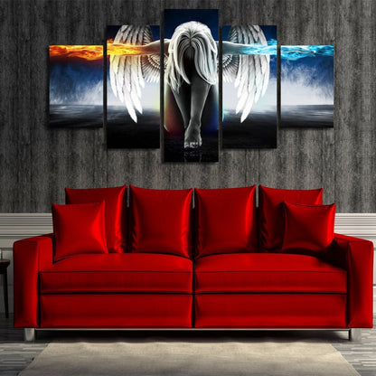 Angel Power Fire And Ice 5-Piece Canvas Wall Art