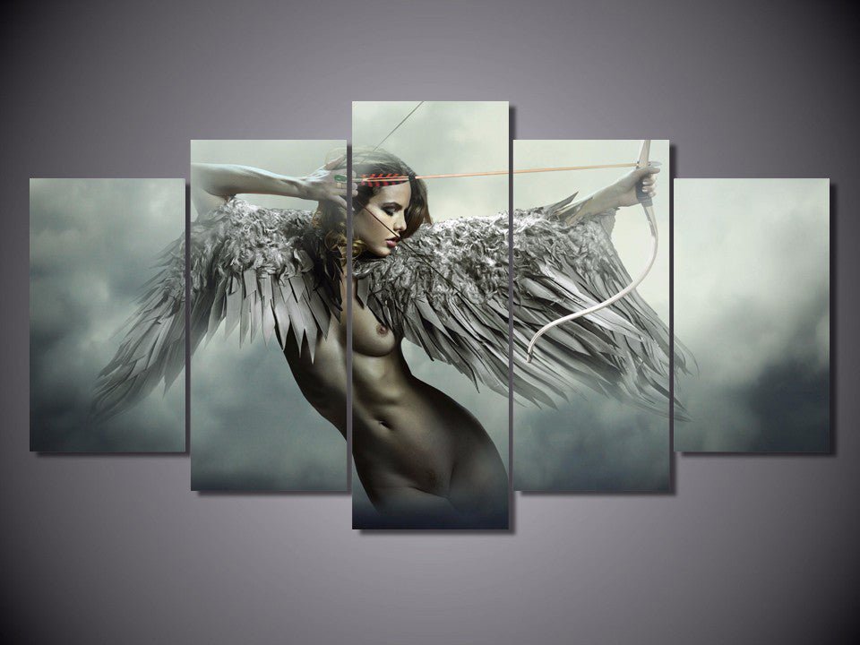 Angel Warrior Fantasy five-piece gallery-wrapped canvas wall art set