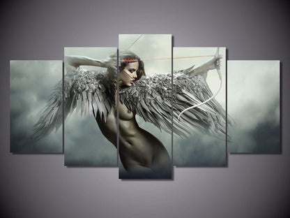 Angel Warrior Fantasy five-piece gallery-wrapped canvas wall art set