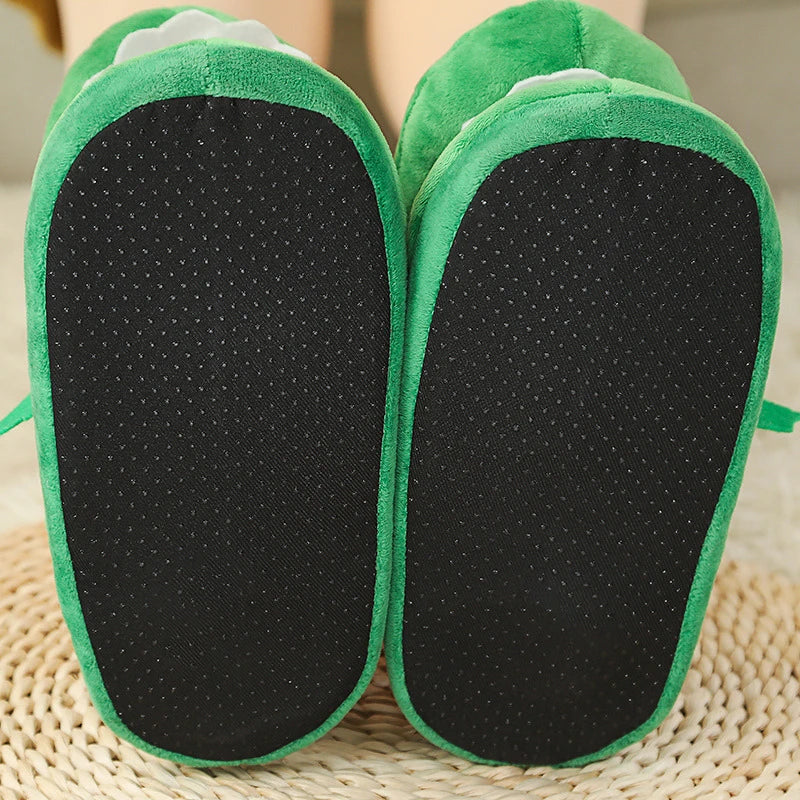 anti slip sole on crocodile slippers close up