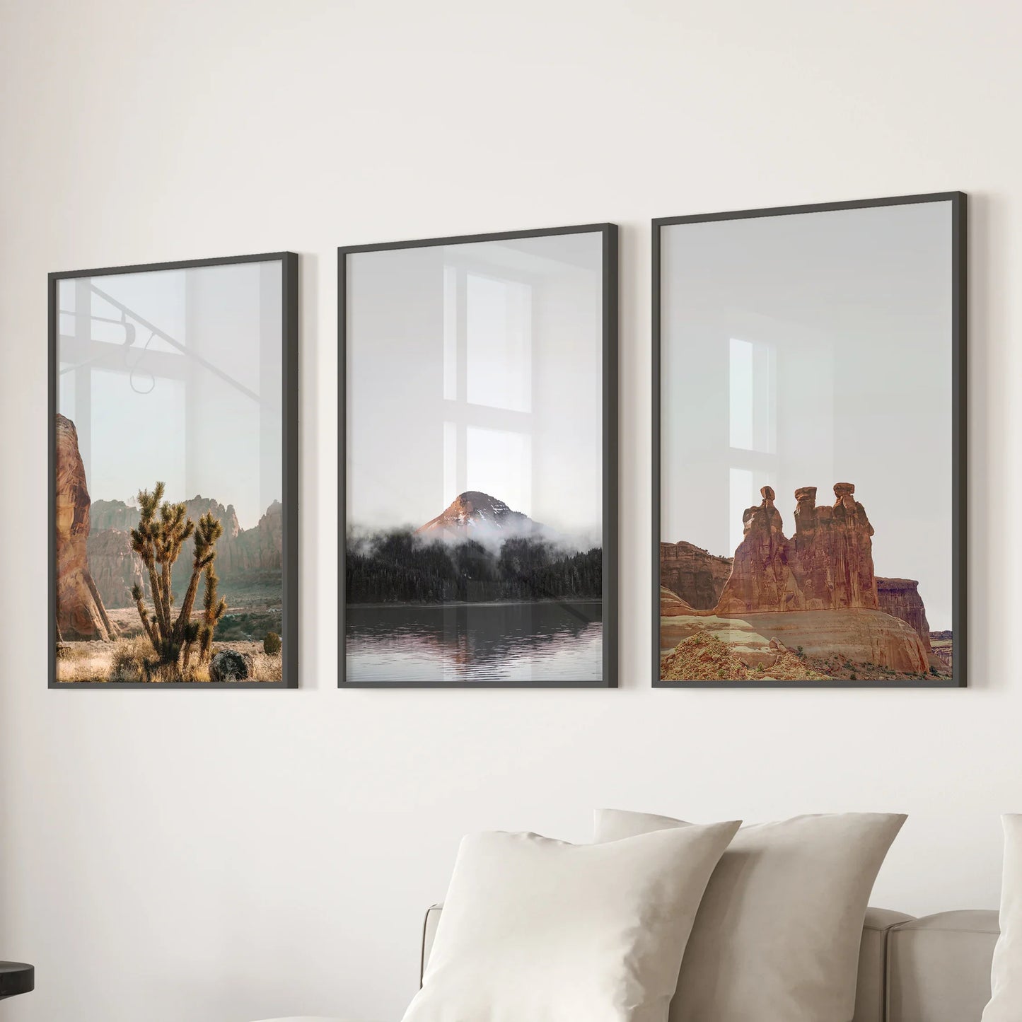Southwest Desert Canyon Red Rock Wall Art Set of 3