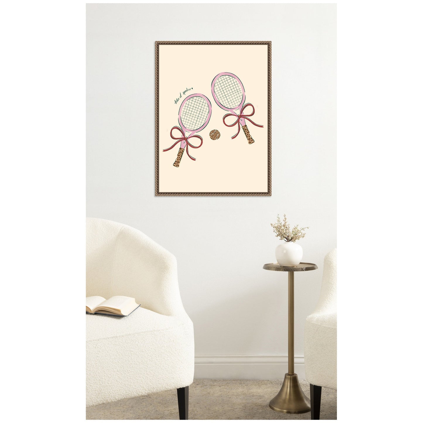 Tennis Club Rackets Framed Canvas Wall Art