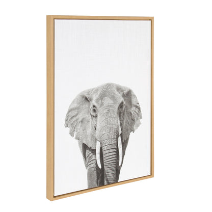 Sylvie Elephant Framed Canvas by Simon Te of Tai Prints