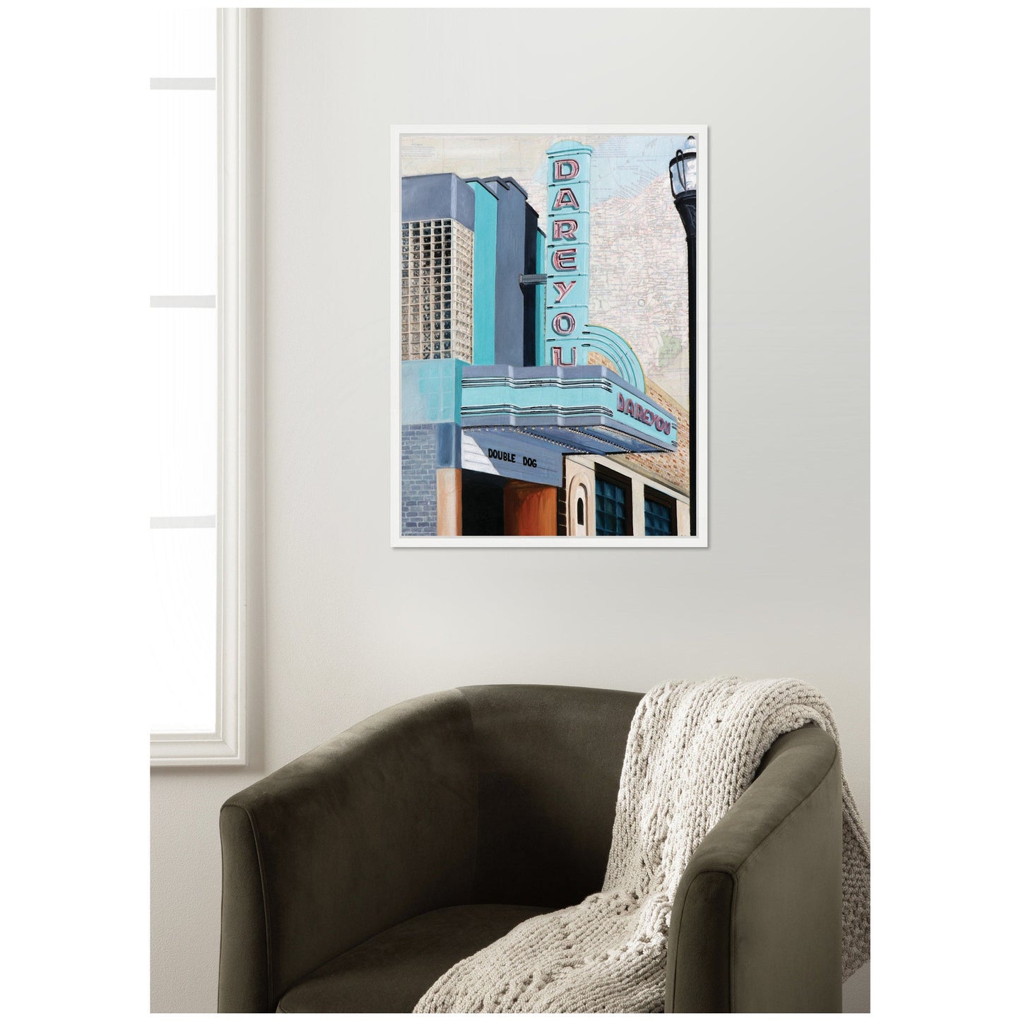 Two Dogs Framed Canvas Wall Art