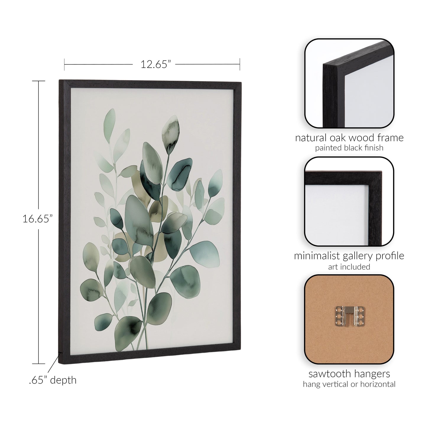 Eucalyptus Watercolor Botanical Framed Wall Art